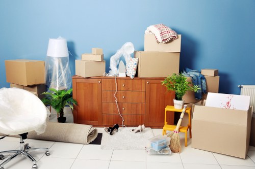 Commercial moving team planning a relocation in Shoreditch