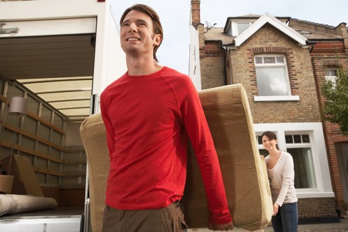 Prepared property entrance for efficient house removals in Shoreditch