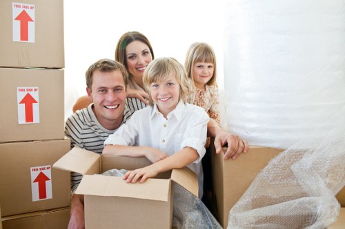 Local packing team preparing belongings for transport in Shoreditch